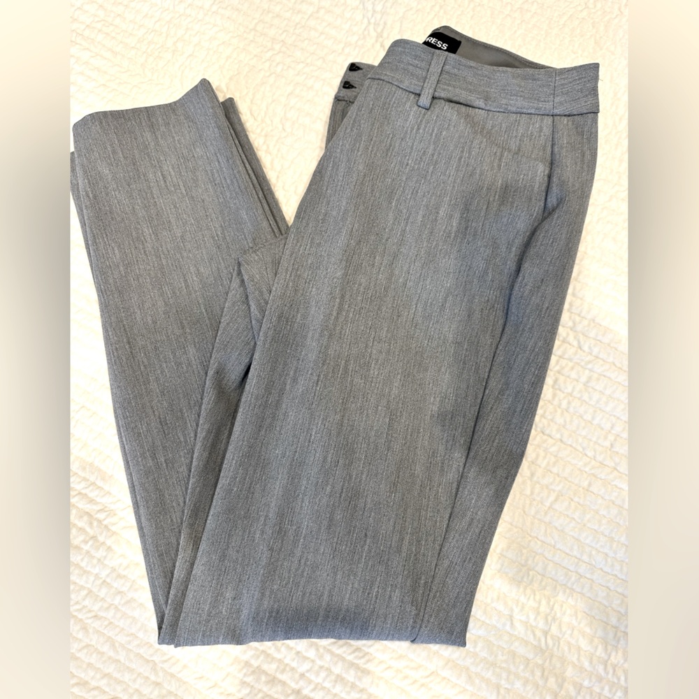 Express Gray Straight Leg Pants